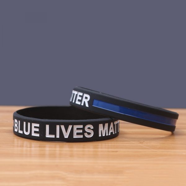 Blue Lives Matter Silicone Bracelets (4)