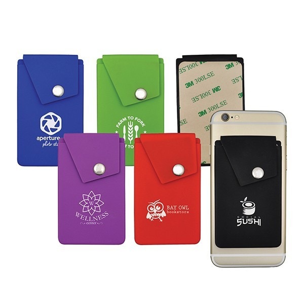 silicone card holder with button (4)