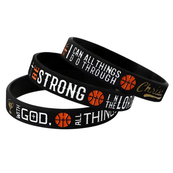 Basketball Silicone Wristbands (4)